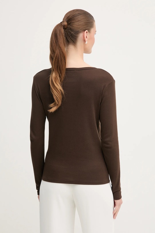 Odzież United Colors of Benetton longsleeve bawełniany 3GA2E16F9 brązowy