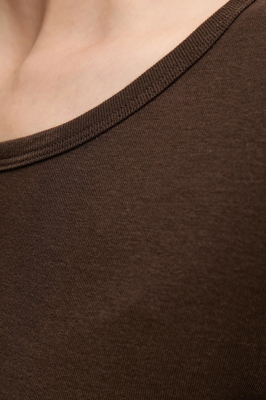 United Colors of Benetton longsleeve bawełniany 3GA2E16F9 brązowy