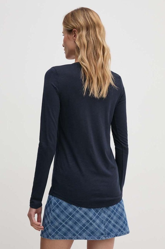 Odzież Sisley longsleeve 3TNHL119S granatowy