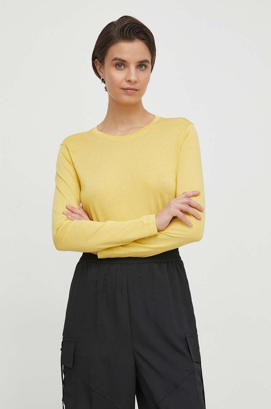 Sisley longsleeve żółty 3QU4L102Y