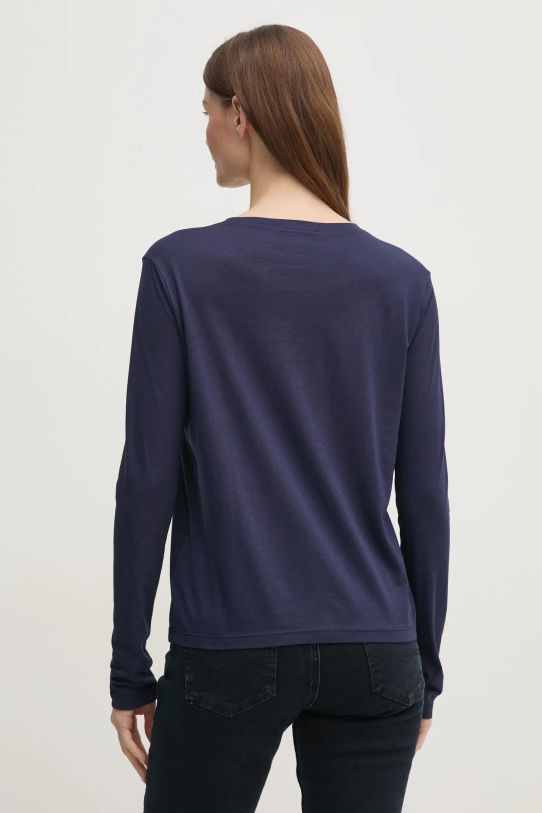 Îmbrăcăminte Sisley longsleeve 3QU4L102Y bleumarin