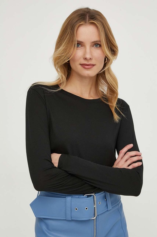 Sisley longsleeve regular czarny 3QU4L102Y