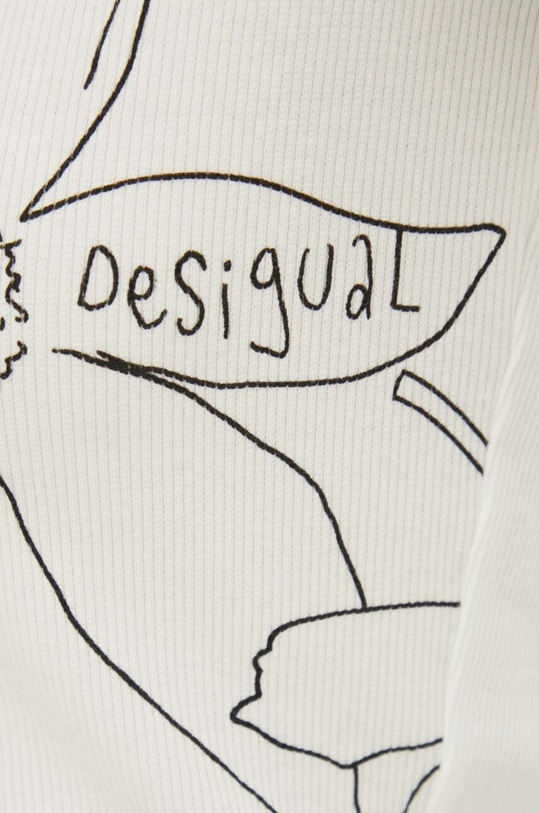 Tričko s dlouhým rukávem Desigual BOSTON 24SWTK70 béžová