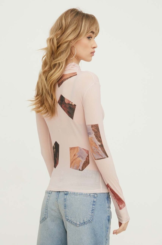 Odzież Desigual longsleeve MOUNTAIN 24SWTKAT różowy