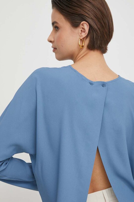 Блузка Sisley casual блакитний 5UTDLQ06J