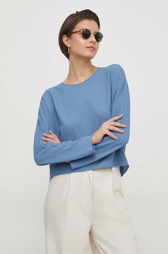 Блузка Sisley блакитний 5UTDLQ06J