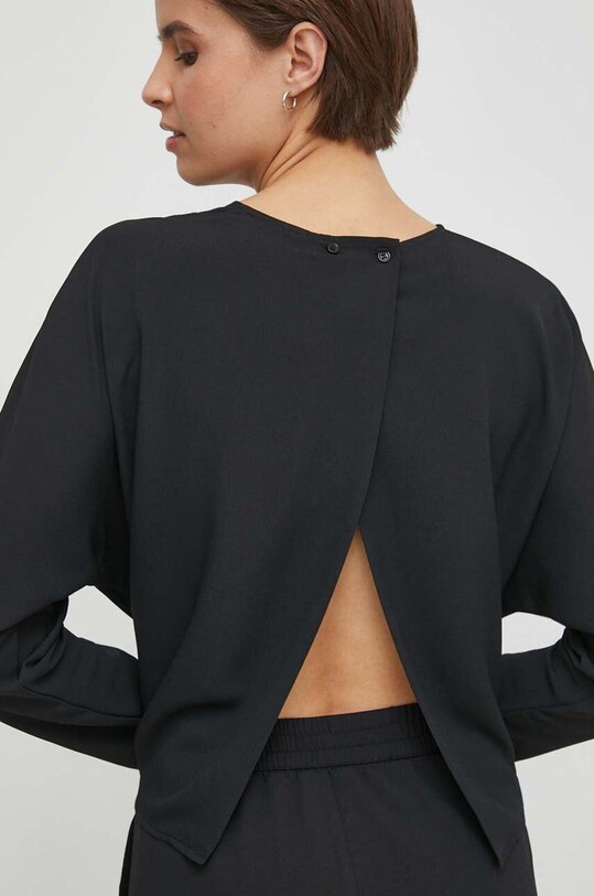 Блузка Sisley casual чёрный 5UTDLQ06J