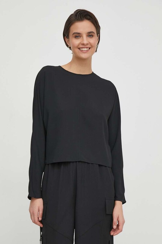 Блузка Sisley 5UTDLQ06J чёрный SS24