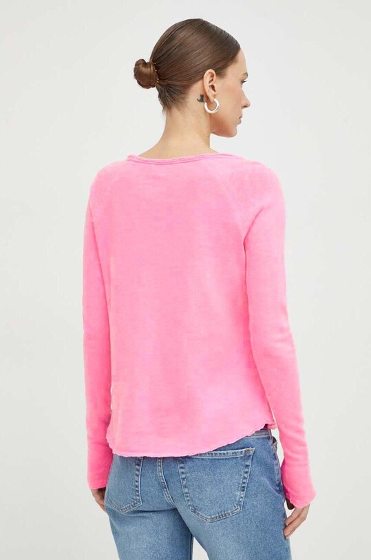 Îmbrăcăminte American Vintage longsleeve din bumbac SON31GE24 roz