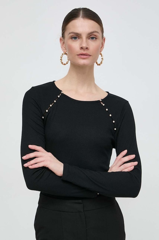 Morgan longsleeve TMILIE z elastanem czarny TMILIE.NOIR