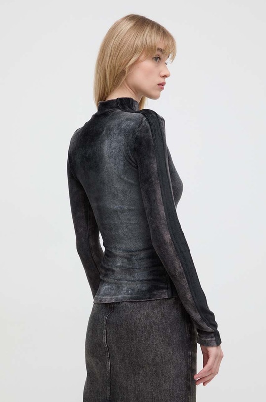 Îmbrăcăminte Diesel longsleeve de catifea A12140.0KKAL negru