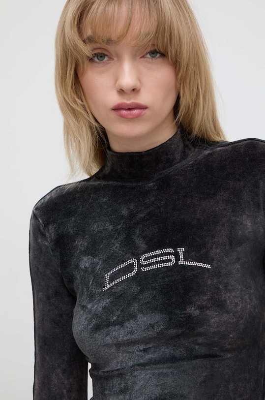 Diesel longsleeve de catifea negru A12140.0KKAL