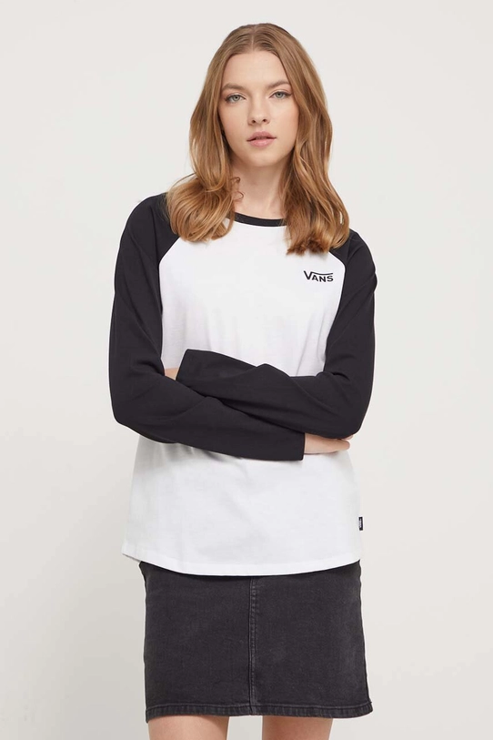 Vans longsleeve bawełniany biały VN000GDPY281