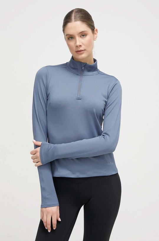 Tréninkové tričko s dlouhým rukávem Calvin Klein Performance slim modrá 00GWS4K263