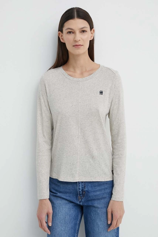 G-Star Raw longsleeve bawełniany bawełna beżowy D24514.4107