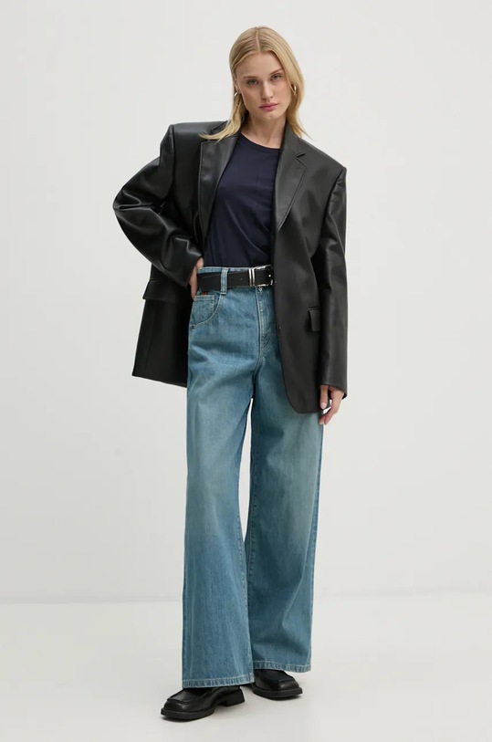 G-Star longsleeve din bumbac D24514.4107 albastru AW24