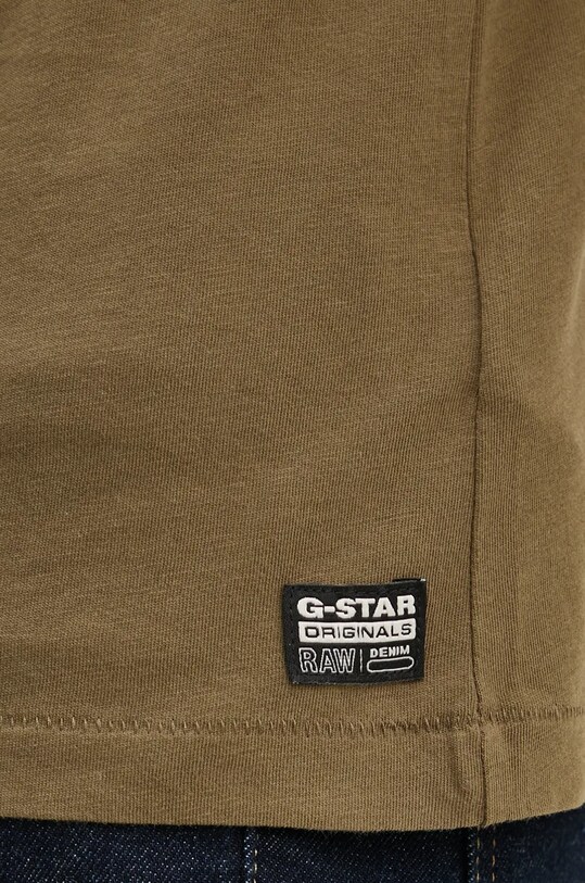 Хлопковый лонгслив G-Star D24514.4107 зелёный