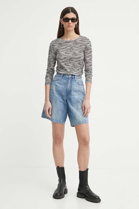 G-Star longsleeve bawełniany D24523.C565 szary SS24