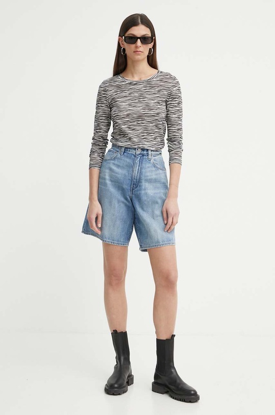 G-Star longsleeve din bumbac D24523.C565 gri SS24