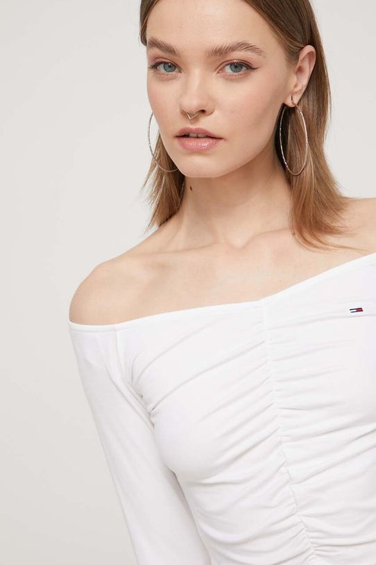 Tommy Jeans bluzka beżowy DW0DW17892