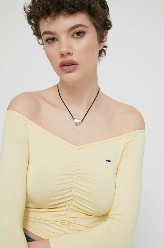 Blúzka Tommy Jeans DW0DW17892 žltá