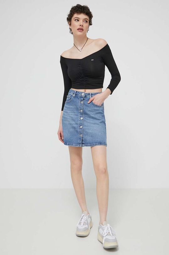 Tommy Jeans felső DW0DW17892 fekete SS24