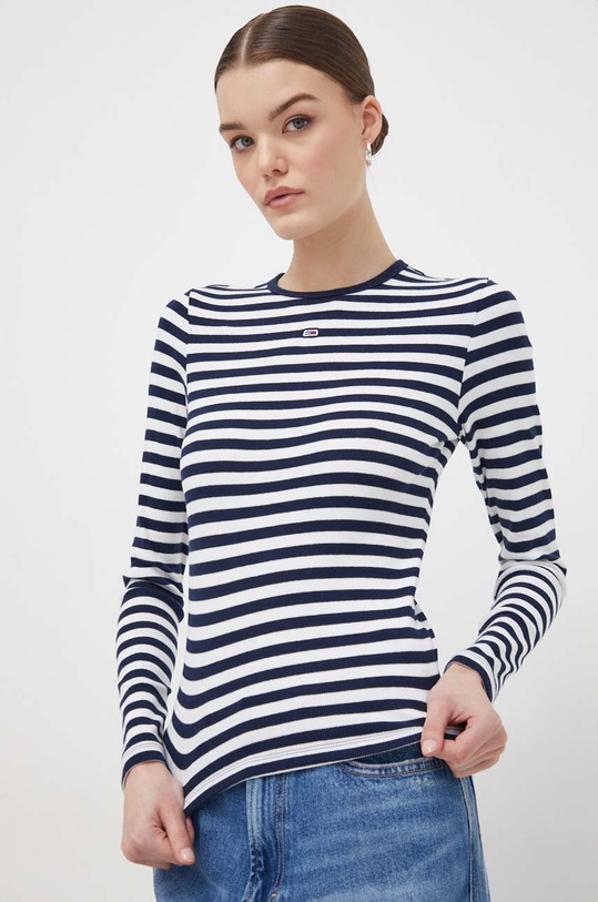 Tričko s dlouhým rukávem Tommy Jeans námořnická modř DW0DW17886