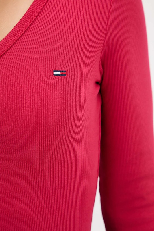 Tommy Jeans longsleeve DW0DW17990 różowy