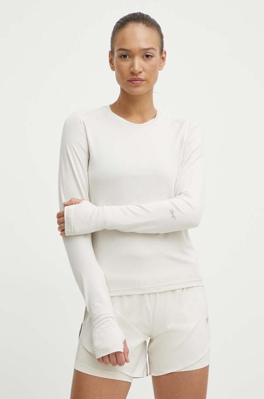 Лонгслів для тренувань Reebok Active Collective Chill+ Dreamblend 100076321 бежевий SS24