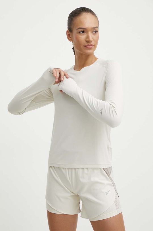 Лонгслів для тренувань Reebok Active Collective Chill+ Dreamblend бежевий 100076321