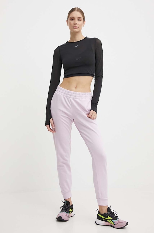 Reebok longsleeve de yoga Studio 100075380 negru SS24