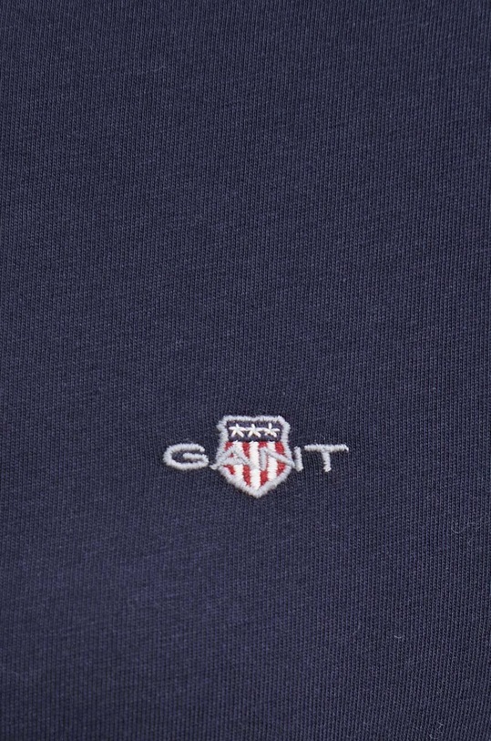 Bavlněné tričko s dlouhým rukávem Gant 4200748 námořnická modř