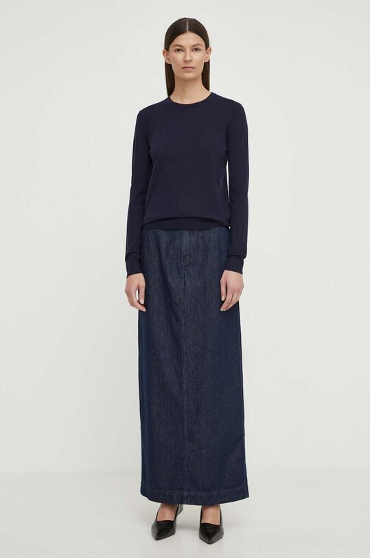 Theory pulover de lana I1211702 bleumarin SS24
