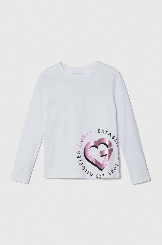 Guess longsleeve dziecięcy z elastanem biały J4RI28.K6YW4.PPYH