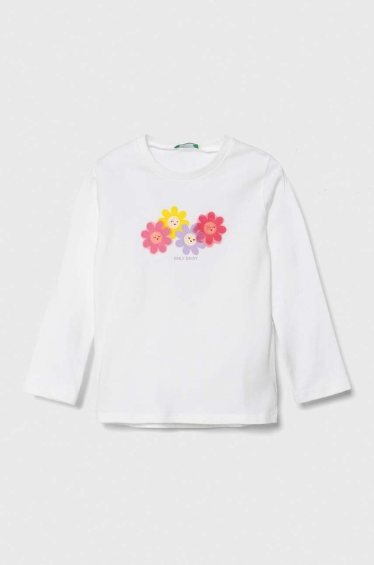 Detská bavlnená košeľa s dlhým rukávom United Colors of Benetton bavlna biela 3096G10DT.P.Seasonal