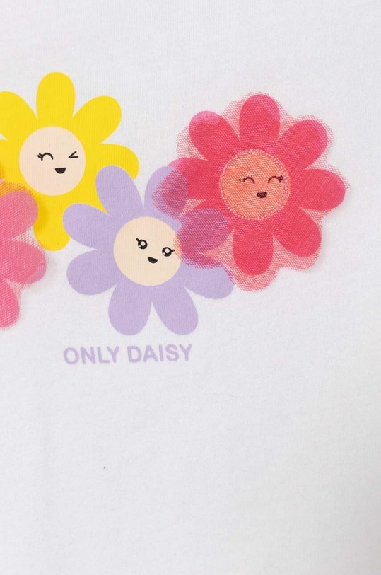 Dievča Detská bavlnená košeľa s dlhým rukávom United Colors of Benetton 3096G10DT.P.Seasonal biela