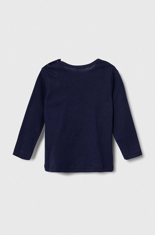 United Colors of Benetton longsleeve bawełniany dziecięcy 3I9WA1046.W.Seasonal granatowy SS24