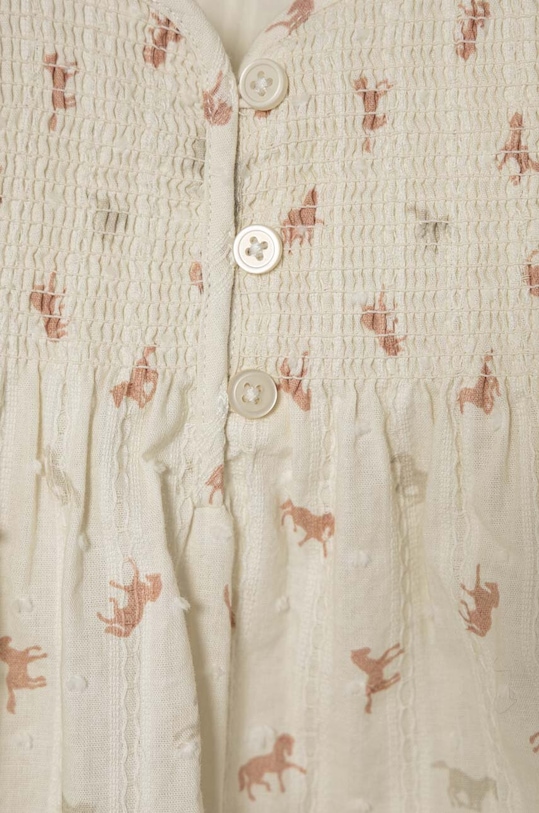 Κοριτσίστικα Παιδική βαμβακερή μπλούζα United Colors of Benetton 5KBUGQ01P.P.Seasonal μπεζ