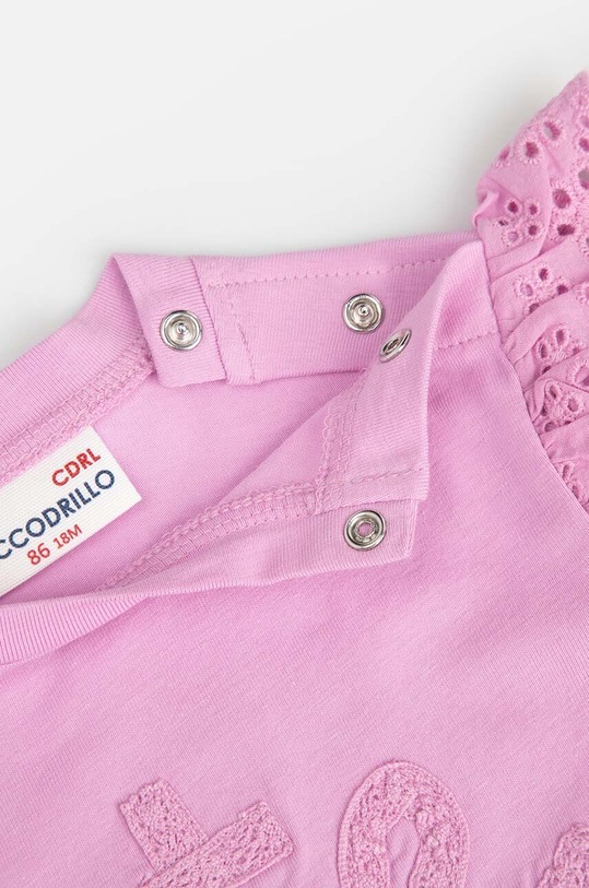Dziewczynka Coccodrillo longsleeve niemowlęcy WC4143102GEN różowy