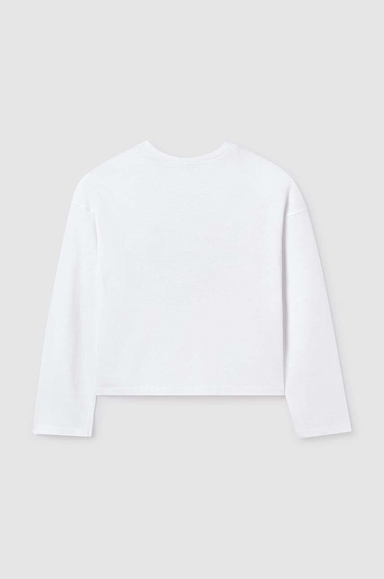 Mayoral longsleeve din bumbac pentru copii 6016.8C.Junior.PPYH alb SS24