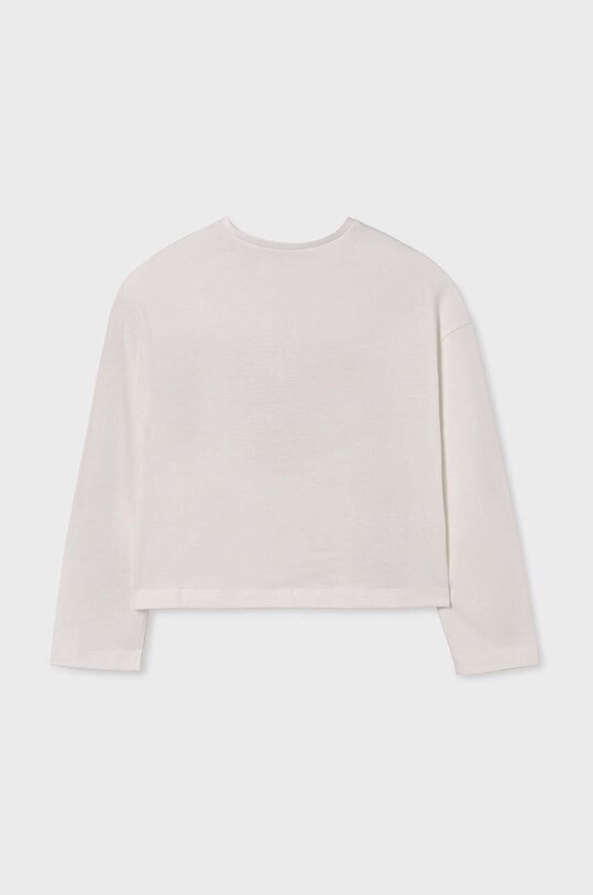 Fete Mayoral longsleeve din bumbac pentru copii 6016.8C.Junior.PPYH bej