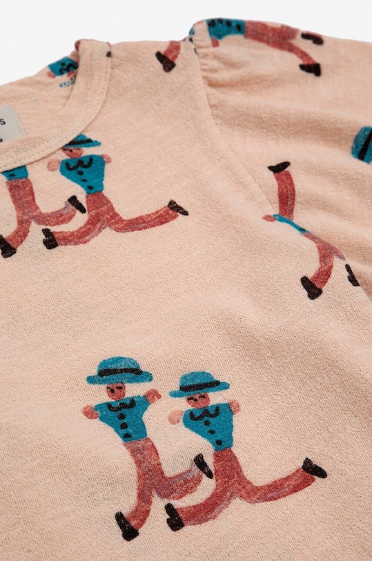 Dziewczynka Bobo Choses t-shirt bawełniany dziecięcy 124AC019 różowy