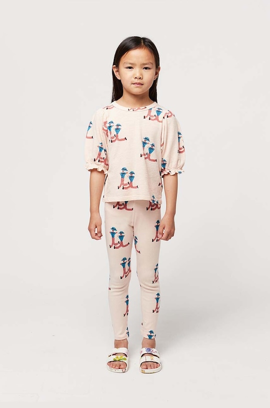 Bobo Choses t-shirt bawełniany dziecięcy 124AC019 różowy