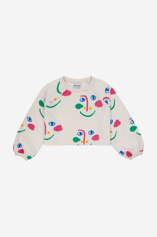 Детская хлопковая кофта Bobo Choses 124AC040 белый SS24