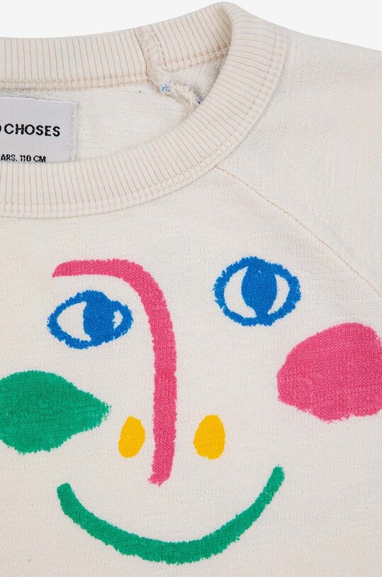 Девочка Детская хлопковая кофта Bobo Choses 124AC040 белый