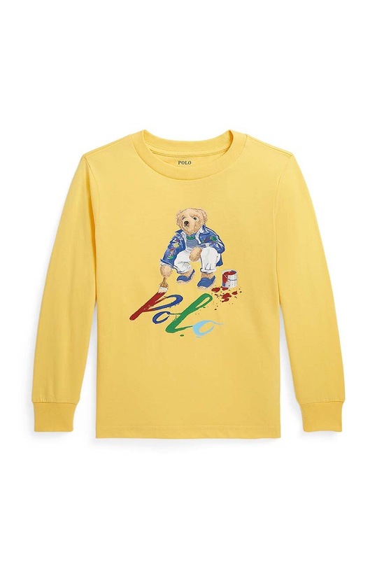 Polo Ralph Lauren longsleeve bawełniany dziecięcy nadruk żółty 322883620007