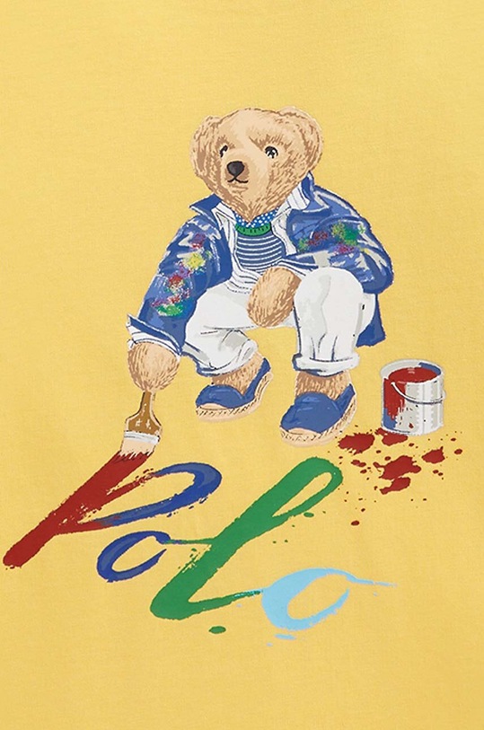 Chłopiec Polo Ralph Lauren longsleeve bawełniany dziecięcy 322883620007 żółty