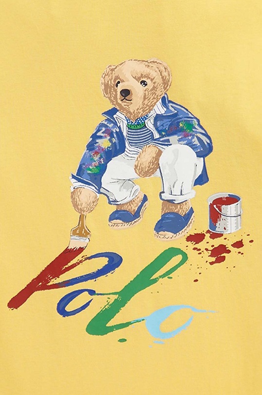 Chłopiec Polo Ralph Lauren longsleeve bawełniany dziecięcy 323883620007 żółty