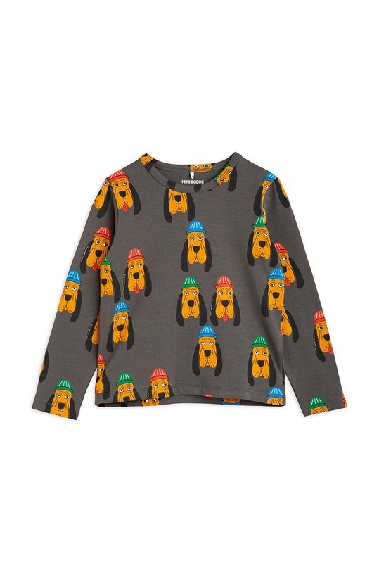 Mini Rodini longsleeve dziecięcy wzorzyste szary 2412011397