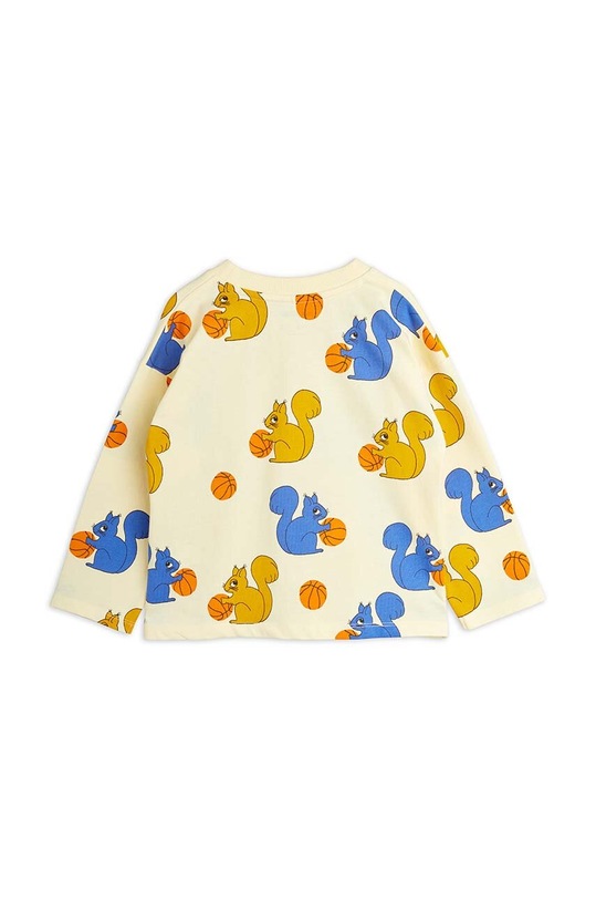 Mini Rodini longsleeve bawełniany dziecięcy Squirrel 2422015723 żółty SS24